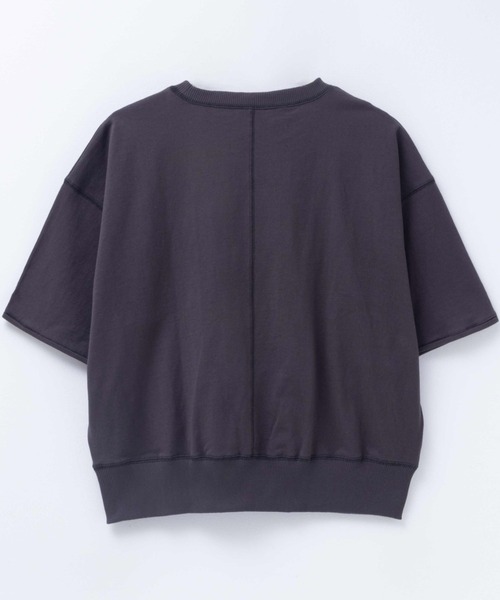 Dickies（ディッキーズ）の「Dickies 配色ステッチ５分丈袖Ｔシャツ（Tシャツ/カットソー・レディース・スミクロ/オートミール/ラベンダー・フリー）」の22枚目の写真