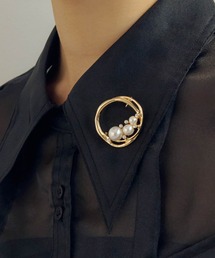 GOLDY | トリプレッツ パール サークル ブローチ(ブローチ/コサージュ)