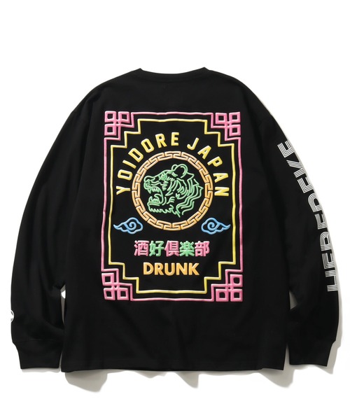 CORPUS SELECT(コーパストーキョー)の「【YOIDORE/酔いどれ】へべれけ ネオン ロングスリーブTシャツ(Tシャツ/カットソー・メンズ・ネイビー/ホワイト/ブラック・M/XL/L)」の7枚目の写真