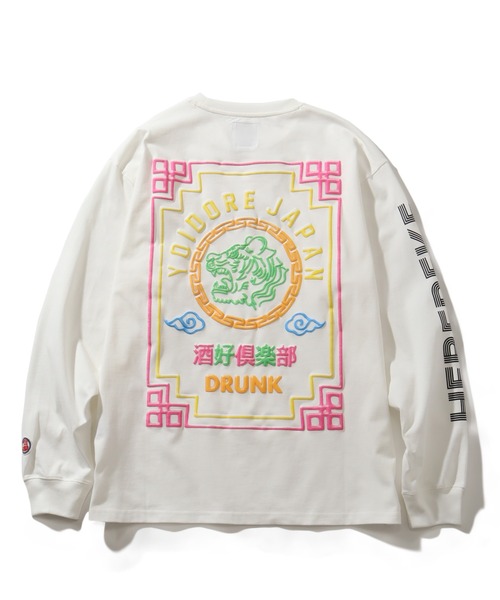 CORPUS SELECT(コーパストーキョー)の「【YOIDORE/酔いどれ】へべれけ ネオン ロングスリーブTシャツ(Tシャツ/カットソー・メンズ・ネイビー/ホワイト/ブラック・M/XL/L)」の5枚目の写真