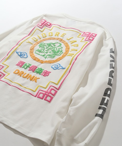 CORPUS SELECT(コーパストーキョー)の「【YOIDORE/酔いどれ】へべれけ ネオン ロングスリーブTシャツ(Tシャツ/カットソー・メンズ・ネイビー/ホワイト/ブラック・M/XL/L)」の20枚目の写真