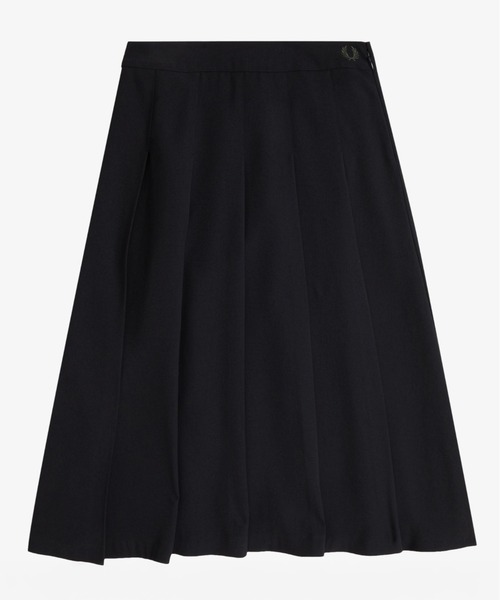 フレッドペリーフレアスカート ブラック ロゴ付き セール】Pleated Skirt／プリーツスカート（スカート）｜FRED