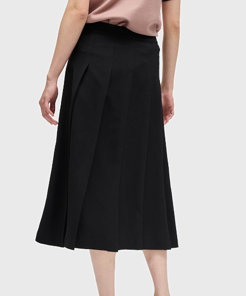 フレッドペリー　裾シアー　プリーツスカート Pleated Skirt(8 102：BLACK): | FRED PERRY JAPAN | フレッド
