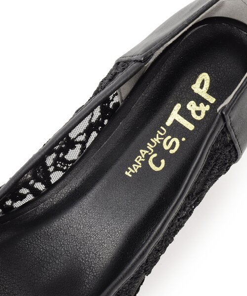 cs T&P(シーエスティーアンドピー)の「厚底チュールレースチャンキーヒールパンプス(パンプス・レディース・ブルー系その他/ワインレッド/ブラック・LL/L/M/S)」の22枚目の写真