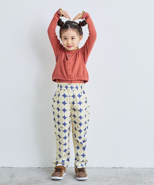 MARKEY'S(マーキーズ)の「ツイルハイウエストフリルパンツ(その他パンツ・キッズ・チャコール/マルチ/オフホワイト・150/100/95/90/80/140/130/120/110)」の6枚目の写真