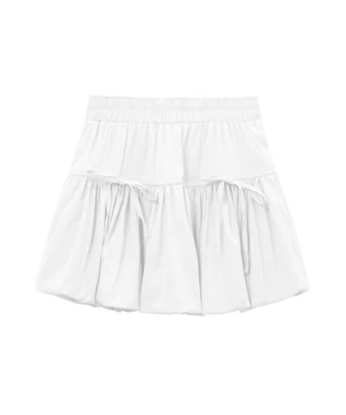 ALLuRing ChaRm（アリュリングチャーム）の「Ribbon Balloon Mini Skirt / リボンバルーンミニスカート スカートパンツ（スカート・レディース・ホワイト/ブラック/ブルー/ブラック系その他・FREE）」の8枚目の写真