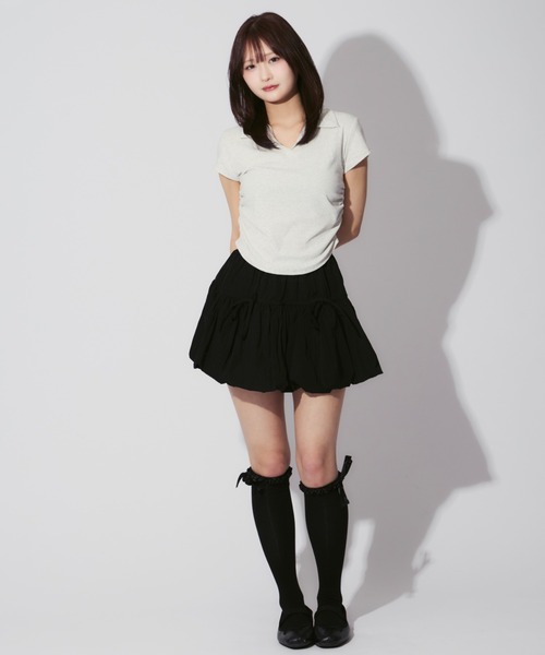 【citybreeze】ミニスカート Ribbon Balloon Mini Skirt 2色 セール】Ribbon Balloon Mini Skirt / リボンバルーンミニ