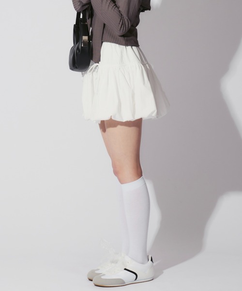ALLuRing ChaRm（アリュリングチャーム）の「Ribbon Balloon Mini Skirt / リボンバルーンミニスカート スカートパンツ（スカート・レディース・ホワイト/ブラック/ブルー/ブラック系その他・FREE）」の19枚目の写真