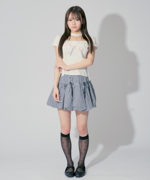 【citybreeze】ミニスカート Ribbon Balloon Mini Skirt 2色 セール】Ribbon Balloon Mini Skirt / リボンバルーンミニ
