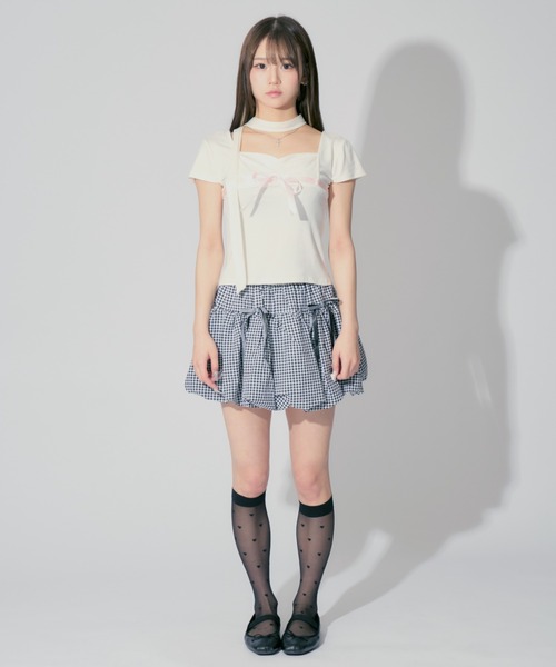 セール】Ribbon Balloon Mini Skirt / リボンバルーンミニ