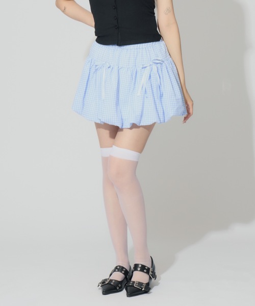 【SOMEWHEREBUTTER】韓国人気◆Balloon Ribbon Mini Skirt ミニ セール】Ribbon Balloon Mini Skirt / リボンバルーンミニ