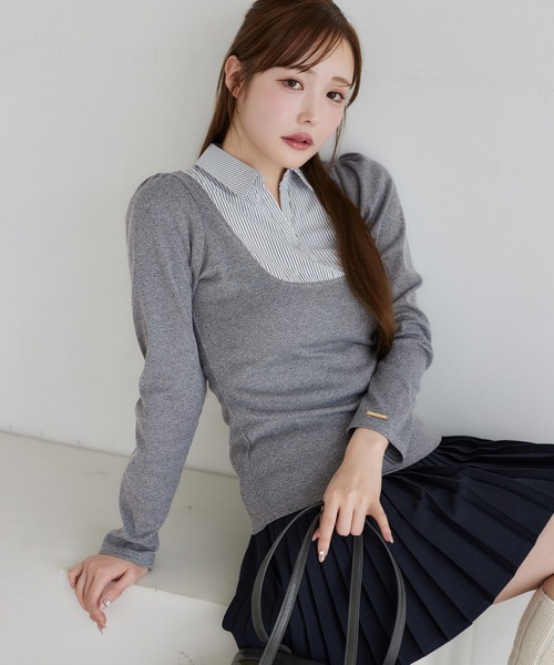 one after another NICE CLAUPドッキングシャツトップス ドッキングシャツトップス（Tシャツ/カットソー）｜one after