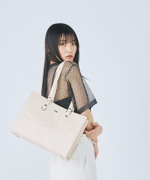 GYDA（ジェイダ）の「GYDA(ジェイダ) トートバッグ A4対応 GY-B285 ベーシックシリーズ（トートバッグ・レディース・ブラック/アイボリー/グレー・FREE）」の16枚目の写真