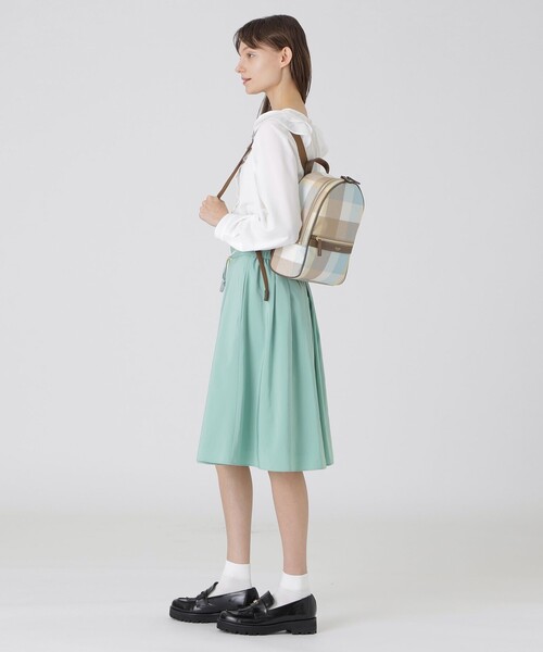 【美品】BLUE LABEL CRESTBRIDGE チェックPVCバックパック クレストブリッジチェックPVCバックパック（バッグ）｜BLUE
