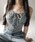me+em select�i�~�[���Z���N�g�j�́u�y �Qcolor �z���[�X�A�b�v���{���R���Z�b�g�f�j���r�X�`�F  �^ lace up ribbon corset denim bustier�i�L���~�\�[���j�v�b�u���[