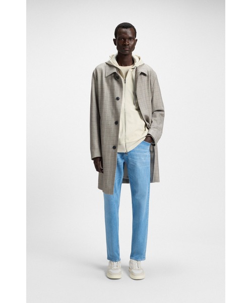 BOSS(ボス)の「コットンブレンド ジップアップフーディ パターンドローコード(スウェット・メンズ・ベージュ・XL/S/L/M/XXL/XXXL)」の3枚目の写真
