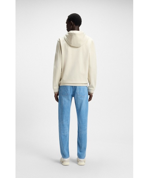 BOSS(ボス)の「コットンブレンド ジップアップフーディ パターンドローコード(スウェット・メンズ・ベージュ・XL/S/L/M/XXL/XXXL)」の4枚目の写真