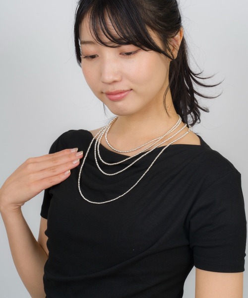 Harpo(アルポ)の「【Harpo/アルポ】ナバホパール シルバー ネックレス ビーズ3mm/全長45㎝(ネックレス・レディース・シルバー・FREE)」の9枚目の写真