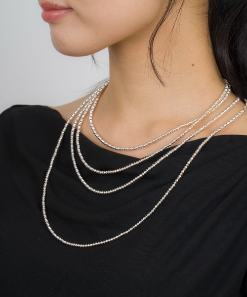 Harpo(アルポ)の「【Harpo/アルポ】ナバホパール シルバー ネックレス ビーズ3mm/全長45㎝(ネックレス・レディース・シルバー・FREE)」の10枚目の写真