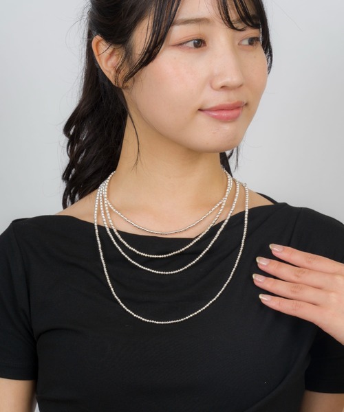 Harpo(アルポ)の「【Harpo/アルポ】ナバホパール シルバー ネックレス ビーズ3mm/全長45㎝(ネックレス・レディース・シルバー・FREE)」の11枚目の写真