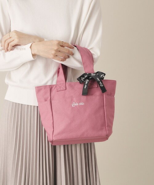 ITS'DEMO（イッツデモ）の「【7ポケット／推し活】クリアポケット付カラフルトート（ハンドバッグ・レディース・ピンク系/グリーン系/ブラック/ブルー/ライトパープル・00）」の5枚目の写真