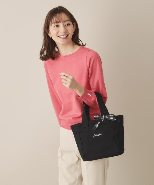 ITS'DEMO（イッツデモ）の「【7ポケット／推し活】クリアポケット付カラフルトート（ハンドバッグ・レディース・ピンク系/グリーン系/ブラック/ブルー/ライトパープル・00）」の9枚目の写真