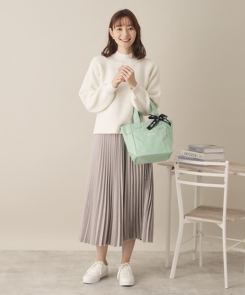 ITS'DEMO（イッツデモ）の「【7ポケット／推し活】クリアポケット付カラフルトート（ハンドバッグ・レディース・ピンク系/グリーン系/ブラック/ブルー/ライトパープル・00）」の18枚目の写真