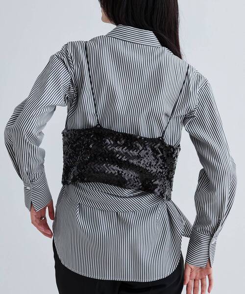 GALLEST(ギャレスト)の「スパンコールビスチェ(タンクトップ・レディース・ブラック/シルバー/ゴールド・38)」の5枚目の写真