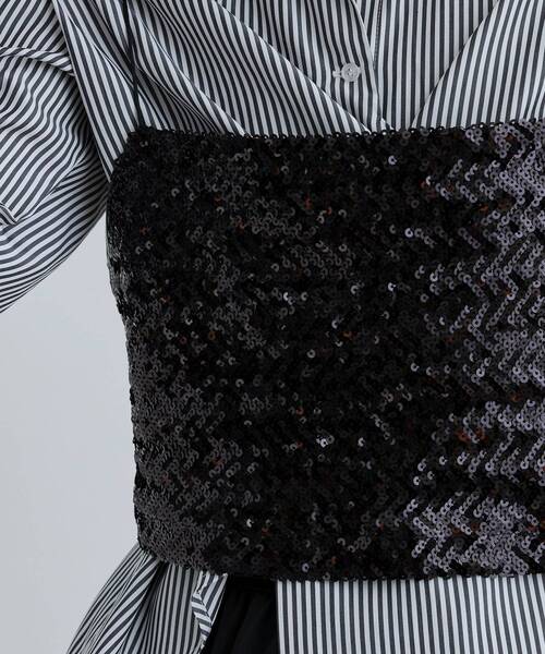 GALLEST(ギャレスト)の「スパンコールビスチェ(タンクトップ・レディース・ブラック/シルバー/ゴールド・38)」の6枚目の写真