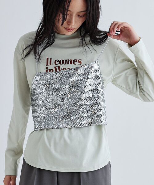 GALLEST(ギャレスト)の「スパンコールビスチェ(タンクトップ・レディース・ブラック/シルバー/ゴールド・38)」の11枚目の写真