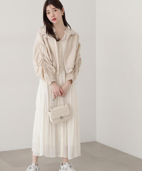 PROPORTION BODY DRESSING(プロポーションボディドレッシング)の「シアーシャーリングワンピース / 1215140307(ワンピース・レディース・ホワイト系その他/カーキ/ネイビー・SMALL/MEDIUM)」の15枚目の写真