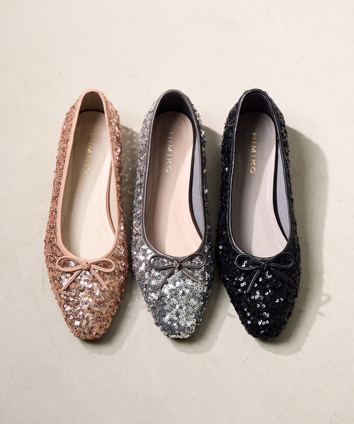 HIMIKO（ヒミコ）の「【HIMIKO】【ZOZOTOWN限定デザイン】スクエアトゥスパンコールバレエシューズ/650101（バレエシューズ・レディース・ブラック/グレー/ピンク・21.5cm/22.0cm/22.5cm/23.0cm/23.5cm/24.0cm/24.5cm/25.0cm/25.5cm/26.0cm/26.5cm）」の13枚目の写真