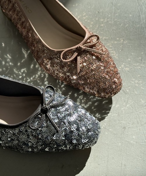 HIMIKO（ヒミコ）の「【HIMIKO】【ZOZOTOWN限定デザイン】スクエアトゥスパンコールバレエシューズ/650101（バレエシューズ・レディース・ブラック/グレー/ピンク・21.5cm/22.0cm/22.5cm/23.0cm/23.5cm/24.0cm/24.5cm/25.0cm/25.5cm/26.0cm/26.5cm）」の21枚目の写真