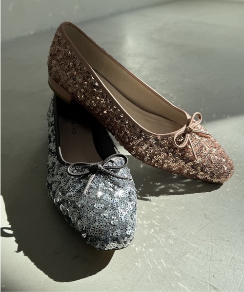 HIMIKO（ヒミコ）の「【HIMIKO】【ZOZOTOWN限定デザイン】スクエアトゥスパンコールバレエシューズ/650101（バレエシューズ・レディース・ブラック/グレー/ピンク・21.5cm/22.0cm/22.5cm/23.0cm/23.5cm/24.0cm/24.5cm/25.0cm/25.5cm/26.0cm/26.5cm）」の22枚目の写真