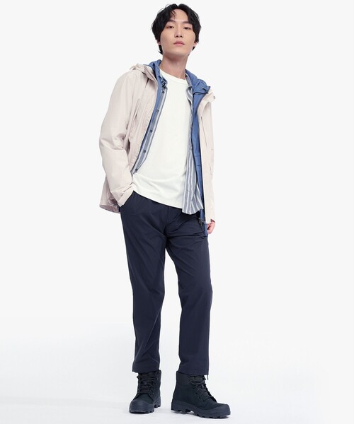 AIGLE(エーグル)の「防水 防風 透湿 GORE-TEX ゴアテックス ジップアップフーデッドジャケット /マウンテンパーカー フード取り外し可(マウンテンパーカー・メンズ・ホワイト/ブラック/グリーン・S/M/L/XL)」の9枚目の写真