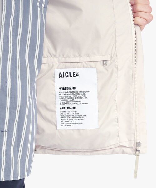 AIGLE(エーグル)の「防水 防風 透湿 GORE-TEX ゴアテックス ジップアップフーデッドジャケット /マウンテンパーカー フード取り外し可(マウンテンパーカー・メンズ・ホワイト/ブラック/グリーン・S/M/L/XL)」の13枚目の写真
