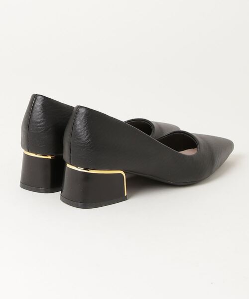 CALIFORNIA OUTFITTERS（カリフォルニア アウトフィッターズ）の「3-2A79 パンプス 太 4cmヒール ブラック ゴールドライン（パンプス・レディース・ブラック・40/38/39/35/36/37）」の10枚目の写真