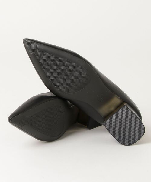 CALIFORNIA OUTFITTERS（カリフォルニア アウトフィッターズ）の「3-2A79 パンプス 太 4cmヒール ブラック ゴールドライン（パンプス・レディース・ブラック・40/38/39/35/36/37）」の11枚目の写真