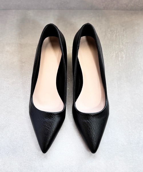 CALIFORNIA OUTFITTERS（カリフォルニア アウトフィッターズ）の「3-2A79 パンプス 太 4cmヒール ブラック ゴールドライン（パンプス・レディース・ブラック・40/38/39/35/36/37）」の15枚目の写真