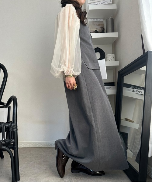 deux amour（ドゥーザムール）の「前後２WAYZIPジャンスカ（ジャンパースカート・レディース・ブラック/グレー・FREE）」の18枚目の写真