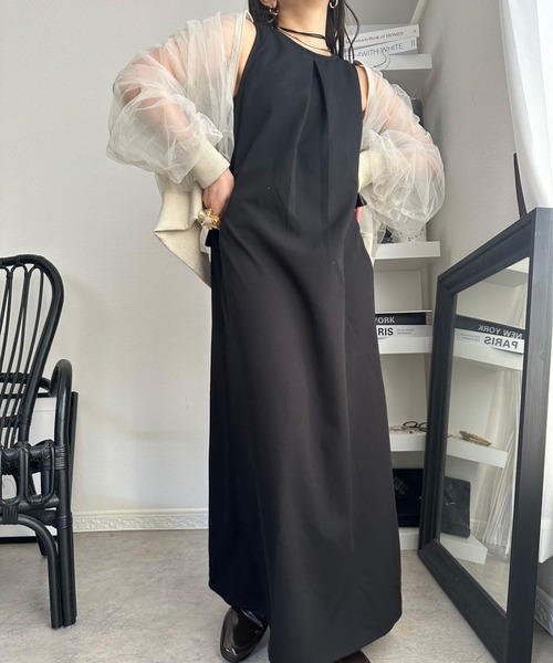 deux amour（ドゥーザムール）の「前後２WAYZIPジャンスカ（ジャンパースカート・レディース・ブラック/グレー・FREE）」の4枚目の写真