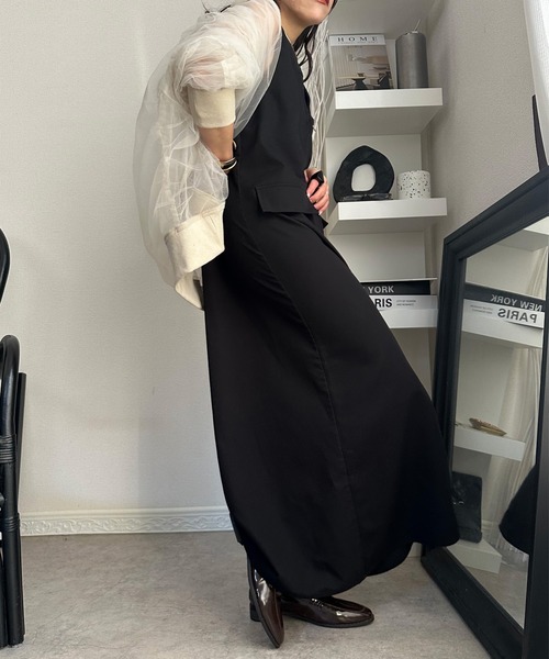 deux amour（ドゥーザムール）の「前後２WAYZIPジャンスカ（ジャンパースカート・レディース・ブラック/グレー・FREE）」の8枚目の写真