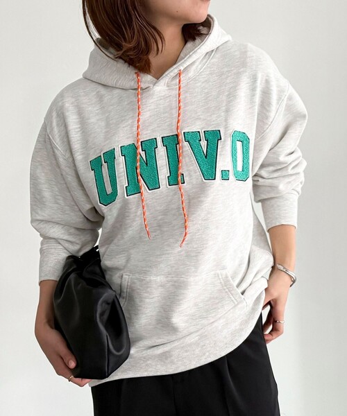 セール】【UNIVERSAL OVERALL】別注UNIV.Oフードスウェット