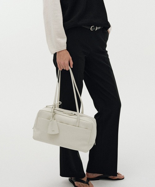 NOTHING WRITTEN（ナッシングリトゥン）の「NOTHING WRITTEN / ナッシングリトゥン POCKET SHOULDER BAG ショルダーバック（ショルダーバッグ・レディース・アイボリー/ブラック・FREE）」の7枚目の写真