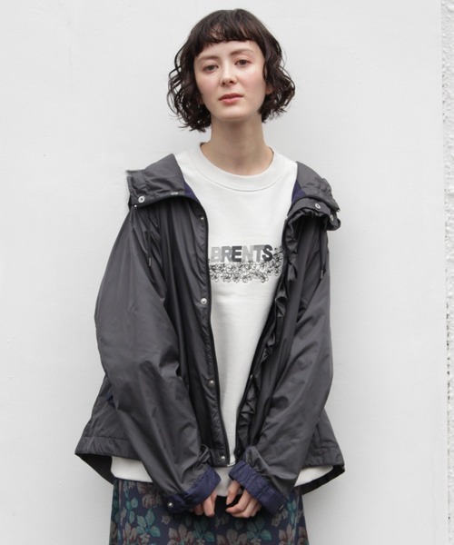 ナイロンタフタフーディブルゾン