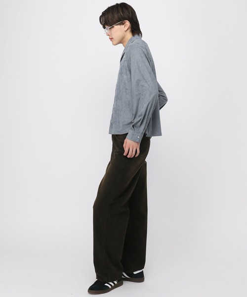 LAND MUSEUM（ランドミュージアム）の「LAND MUSEUM／ウェスタンパールシャツ（シャツ/ブラウス・メンズ・キャメル/ブルー・FREE）」の4枚目の写真