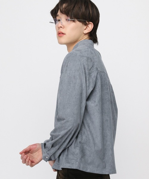 LAND MUSEUM（ランドミュージアム）の「LAND MUSEUM／ウェスタンパールシャツ（シャツ/ブラウス・メンズ・キャメル/ブルー・FREE）」の7枚目の写真