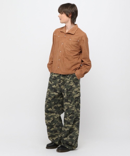 LAND MUSEUM（ランドミュージアム）の「LAND MUSEUM／ウェスタンパールシャツ（シャツ/ブラウス・メンズ・キャメル/ブルー・FREE）」の9枚目の写真