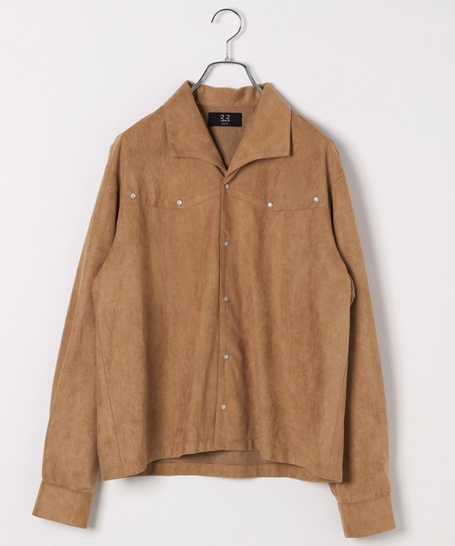 LAND MUSEUM（ランドミュージアム）の「LAND MUSEUM／ウェスタンパールシャツ（シャツ/ブラウス・メンズ・キャメル/ブルー・FREE）」の13枚目の写真