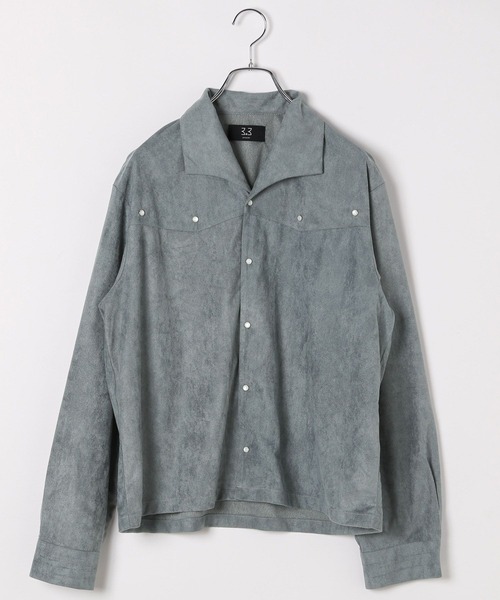 LAND MUSEUM（ランドミュージアム）の「LAND MUSEUM／ウェスタンパールシャツ（シャツ/ブラウス・メンズ・キャメル/ブルー・FREE）」の14枚目の写真